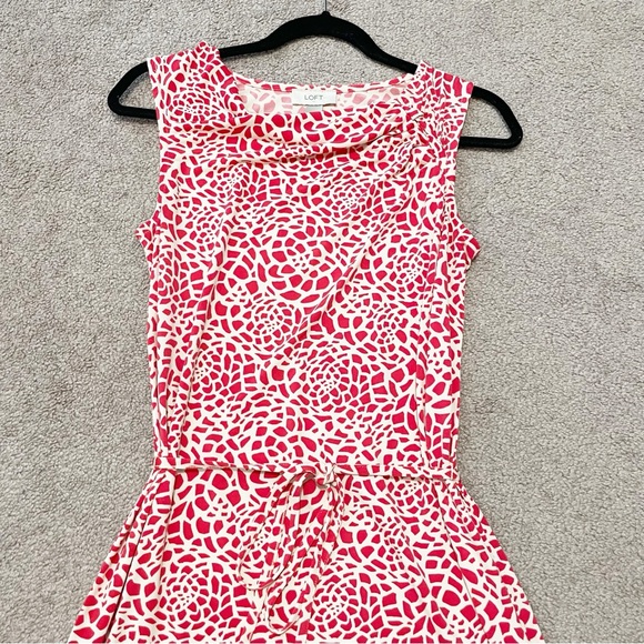 Ann Taylor LOFT Red and Off-White Dress Size Small - Picture 7 of 13